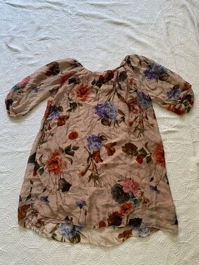 Bellambia Blush Floral Sheer Long Sleeve Slip